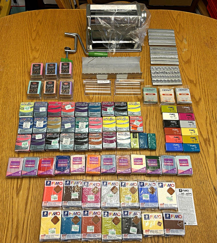 Lot new polymer clay mixed - new,